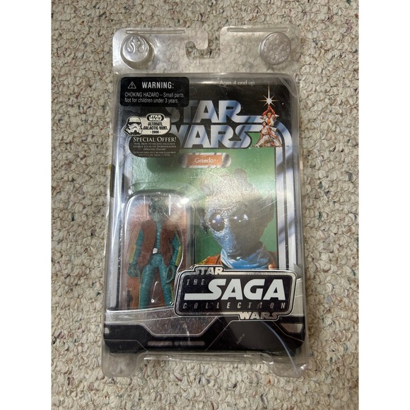 Star Wars The Saga Collection Greedo Action Figure 2002 New MOC - Picture 1 of 2